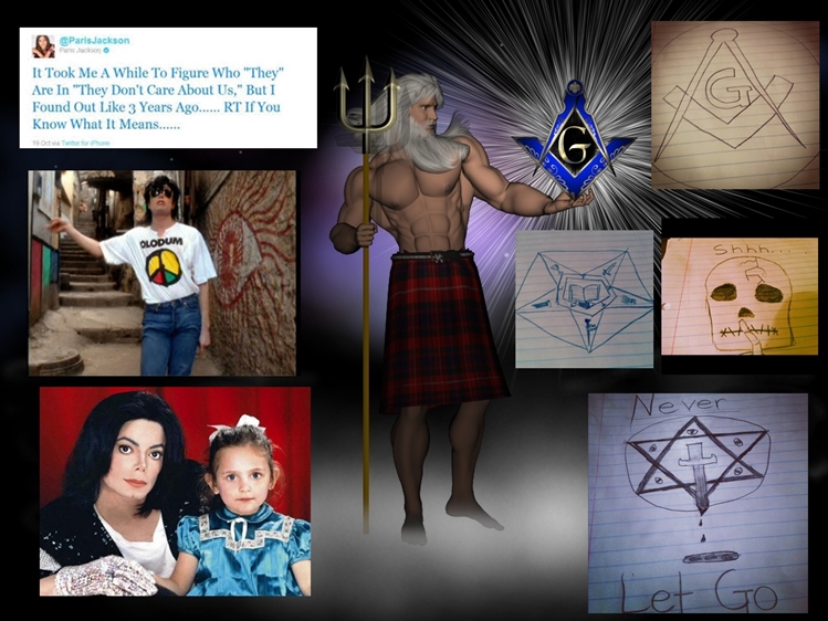 Michaels-Daughter-Paris-Jackson-and-illuminati-Mason-drawings-twitter-tweet
